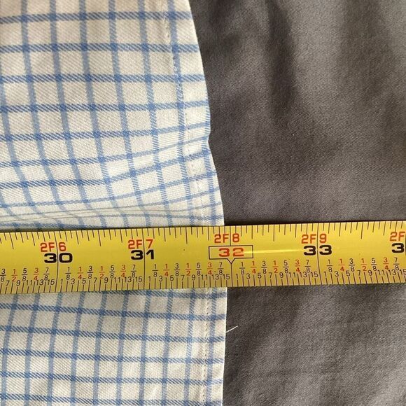 Men's Twillory Long Sleeved Dress Shirt‎  white / blue - large windowpane - Picture 6 of 6